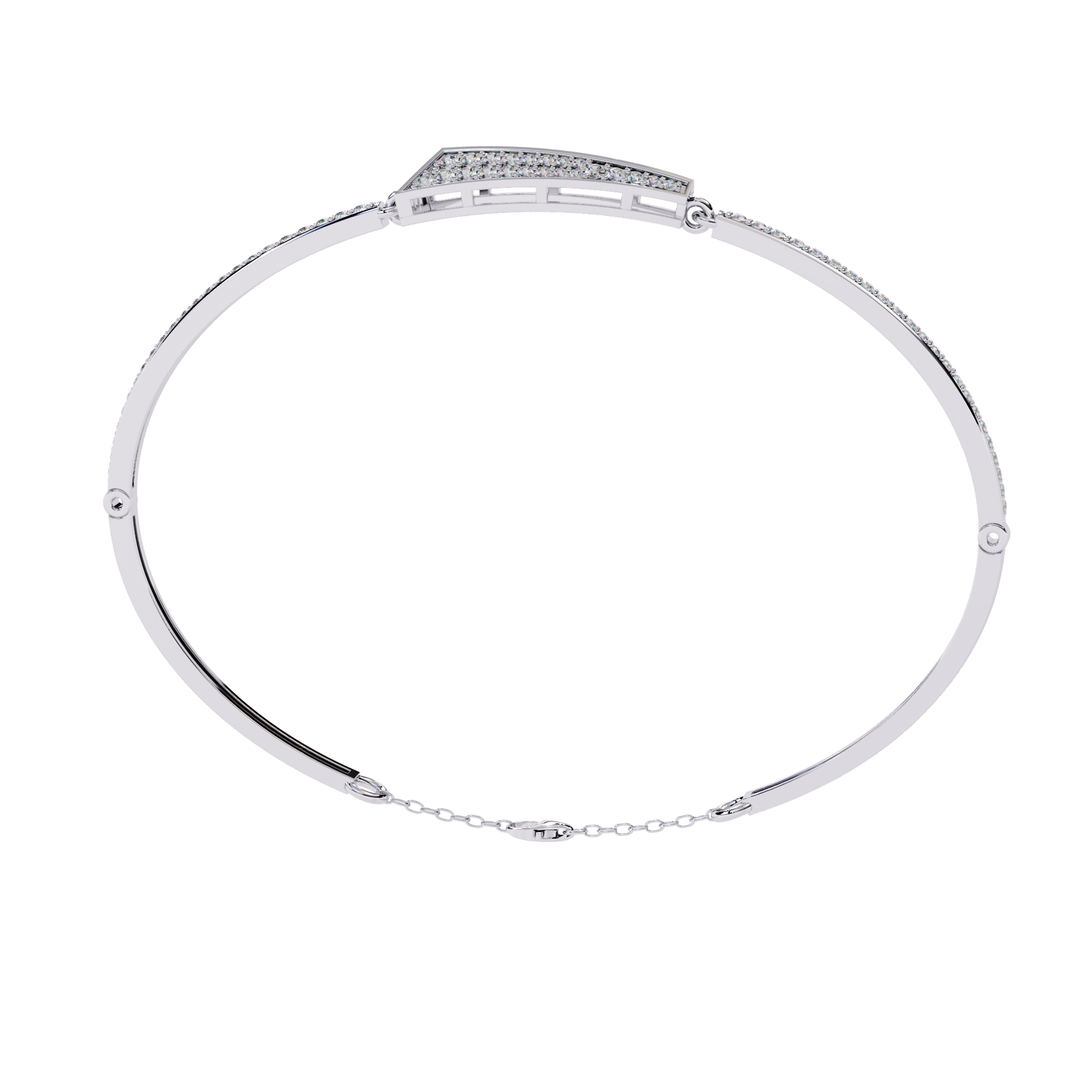 Solitairekart 0.55ct Art Deco Natural Diamond Arrow Bracelet-HI Color, VS-SI Clarity